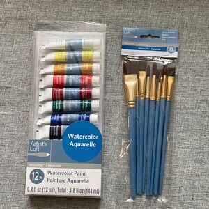 Brand new Artist Loft watercolor paint and brush
